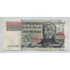 ARGENTINA COL. 667d BILLETE DE $ 100.000 LEY 18.188 SIN CIRCULAR UNC